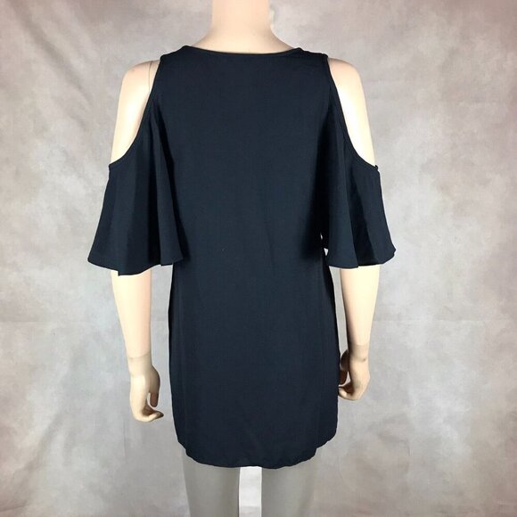 KENSIE Black Cold-Shoulder Top NWT SMALL - Picture 5 of 6